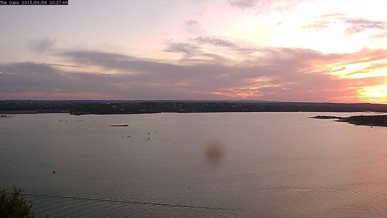 Lake Travis webcam, June 8, 2015 7:45 PM CT