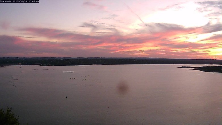 Lake Travis webcam, June 8, 2015 7:50 PM CT