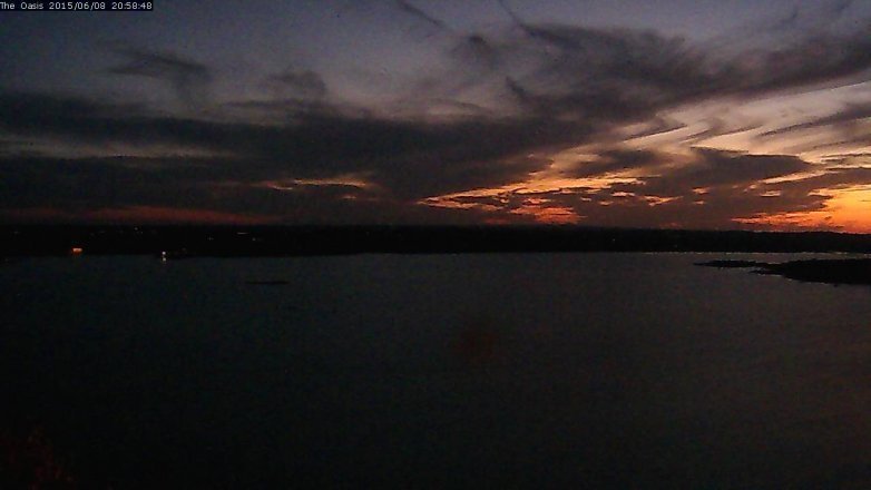 Lake Travis webcam, June 8, 2015 8:05 PM CT