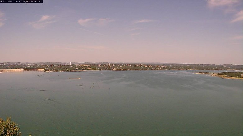 Lake Travis webcam, June 9, 2015 9:00 AM CT