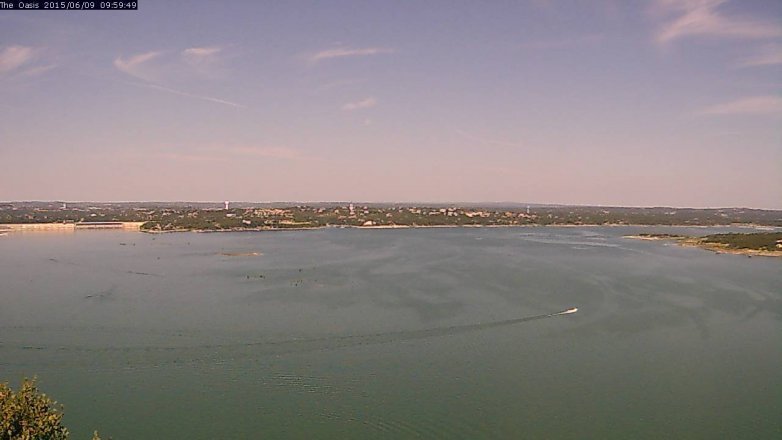Lake Travis webcam, June 9, 2015 9:05 AM CT