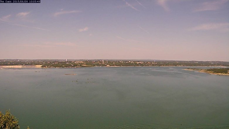 Lake Travis webcam, June 9, 2015 9:10 AM CT