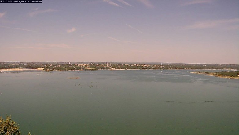 Lake Travis webcam, June 9, 2015 9:15 AM CT