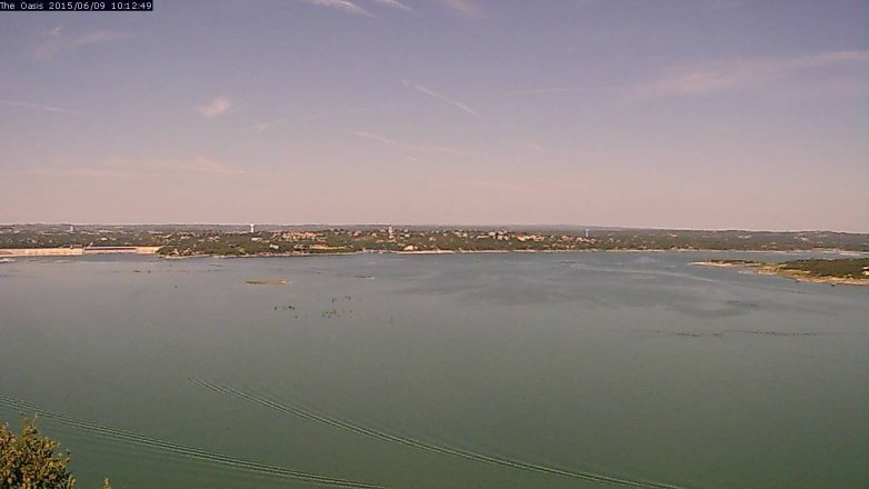 Lake Travis webcam, June 9, 2015 9:20 AM CT