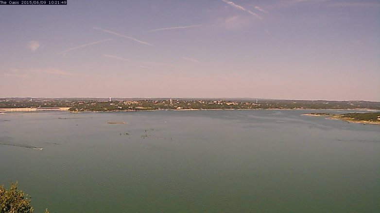 Lake Travis webcam, June 9, 2015 9:25 AM CT
