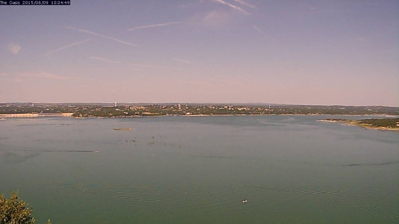 Lake Travis webcam, June 9, 2015 9:30 AM CT