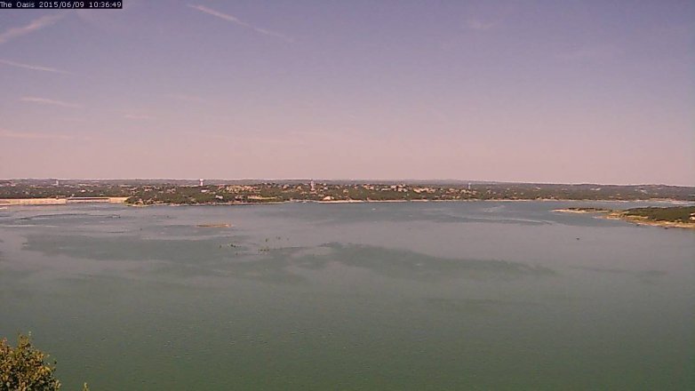 Lake Travis webcam, June 9, 2015 9:40 AM CT