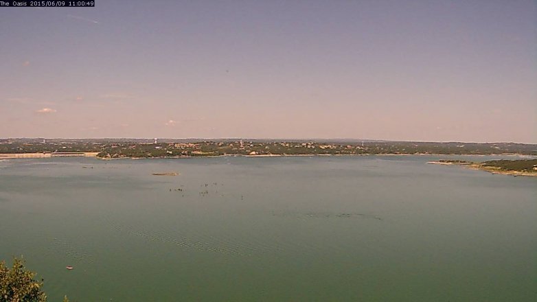 Lake Travis webcam, June 9, 2015 10:05 AM CT