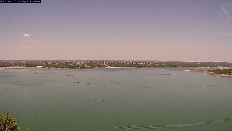Lake Travis webcam, June 9, 2015 10:15 AM CT