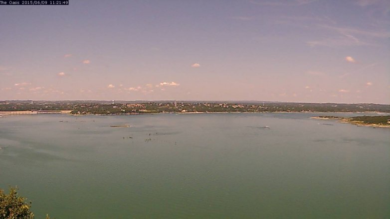 Lake Travis webcam, June 9, 2015 10:25 AM CT