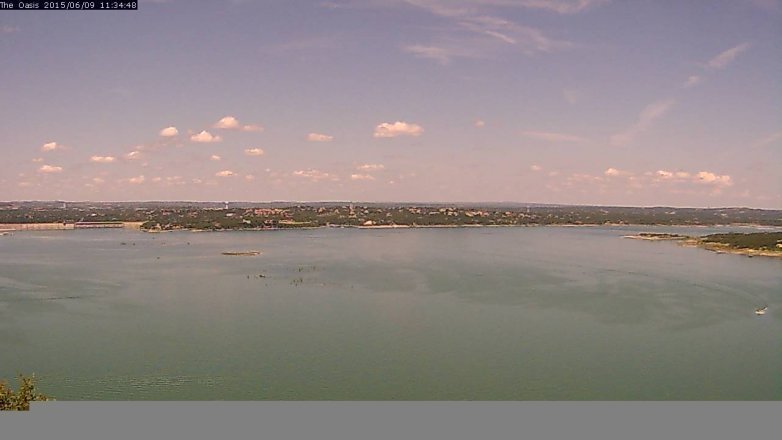 Lake Travis webcam, June 9, 2015 10:40 AM CT