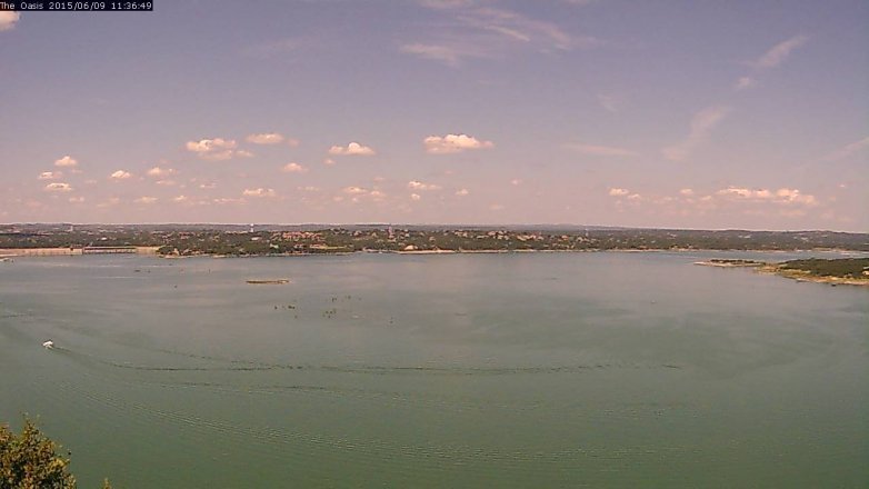 Lake Travis webcam, June 9, 2015 10:45 AM CT