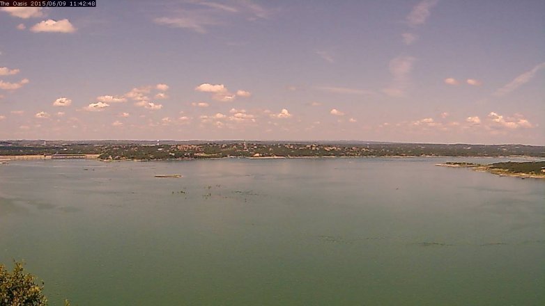 Lake Travis webcam, June 9, 2015 10:55 AM CT