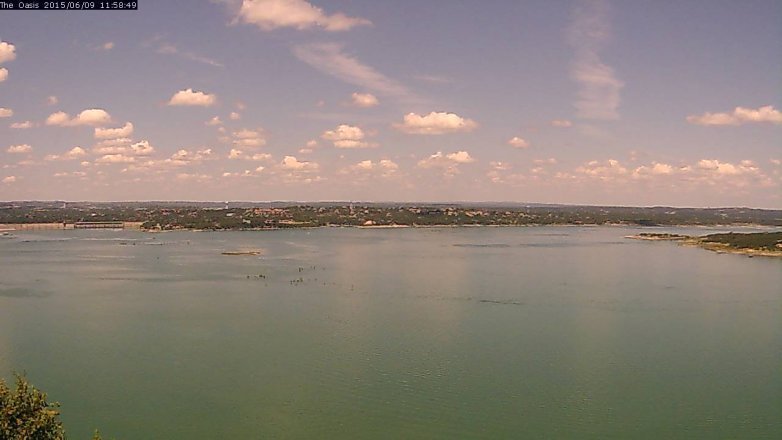 Lake Travis webcam, June 9, 2015 11:05 AM CT