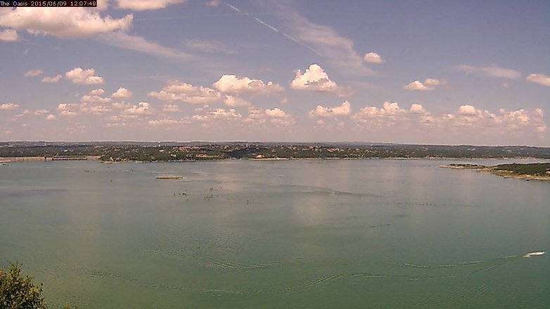 Lake Travis webcam, June 9, 2015 11:15 AM CT