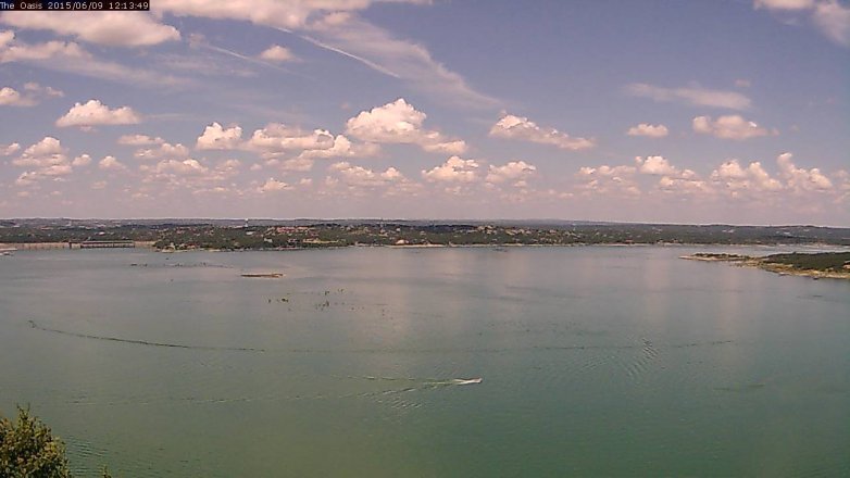 Lake Travis webcam, June 9, 2015 11:20 AM CT