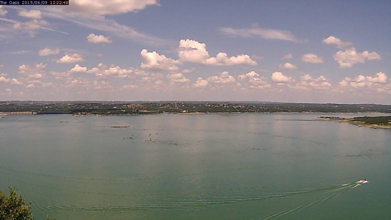 Lake Travis webcam, June 9, 2015 11:30 AM CT