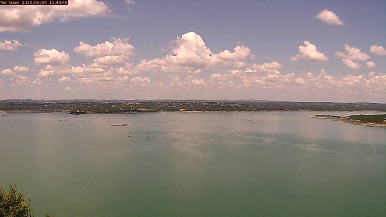Lake Travis webcam, June 9, 2015 11:50 AM CT