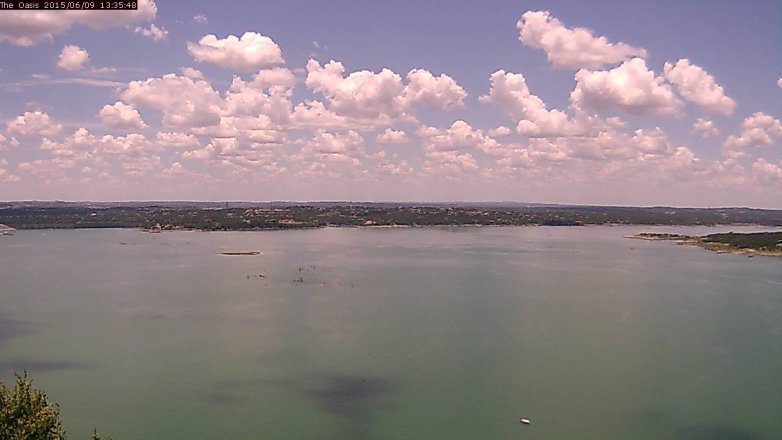 Lake Travis webcam, June 9, 2015 12:40 PM CT