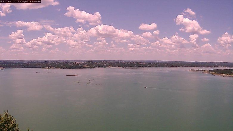 Lake Travis webcam, June 9, 2015 12:50 PM CT