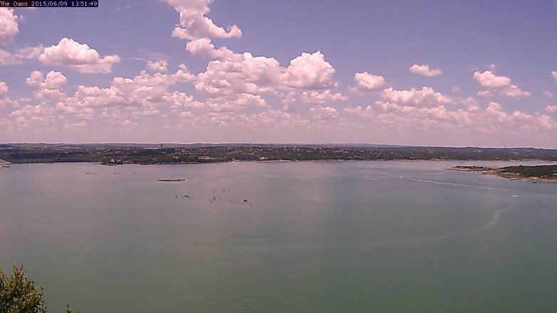 Lake Travis webcam, June 9, 2015 12:55 PM CT
