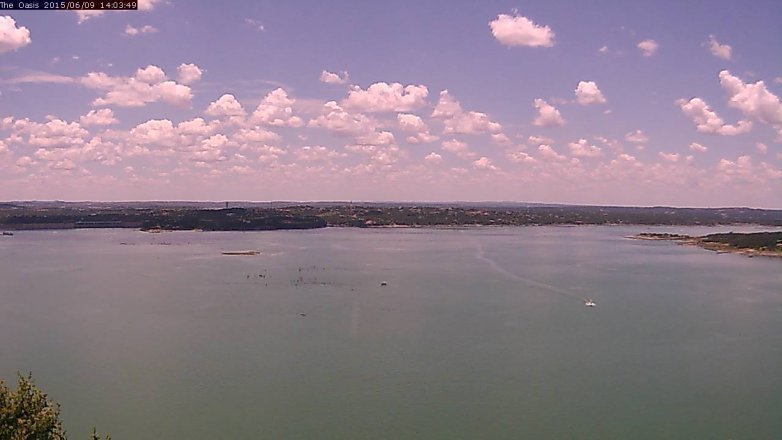 Lake Travis webcam, June 9, 2015 1:10 PM CT