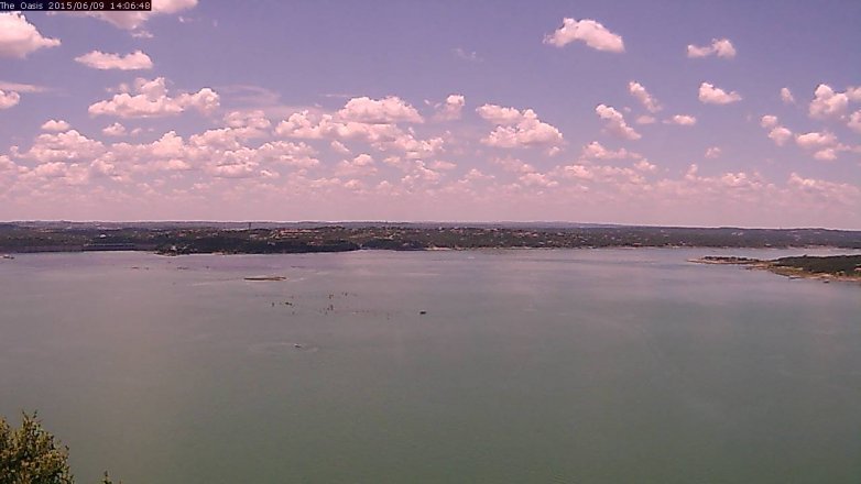 Lake Travis webcam, June 9, 2015 1:15 PM CT