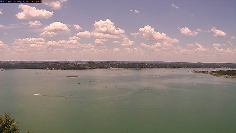 Lake Travis webcam, June 9, 2015 1:20 PM CT