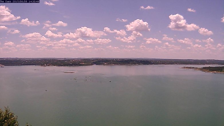 Lake Travis webcam, June 9, 2015 1:35 PM CT