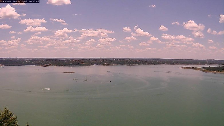Lake Travis webcam, June 9, 2015 1:40 PM CT