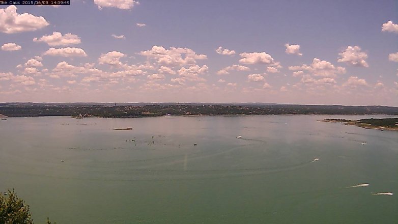 Lake Travis webcam, June 9, 2015 1:45 PM CT