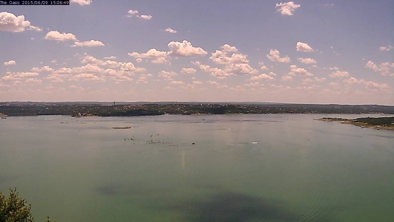 Lake Travis webcam, June 9, 2015 2:10 PM CT