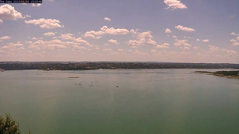 Lake Travis webcam, June 9, 2015 2:15 PM CT