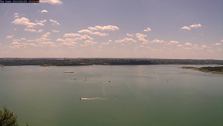Lake Travis webcam, June 9, 2015 2:30 PM CT