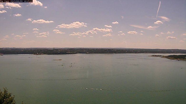 Lake Travis webcam, June 9, 2015 3:20 PM CT