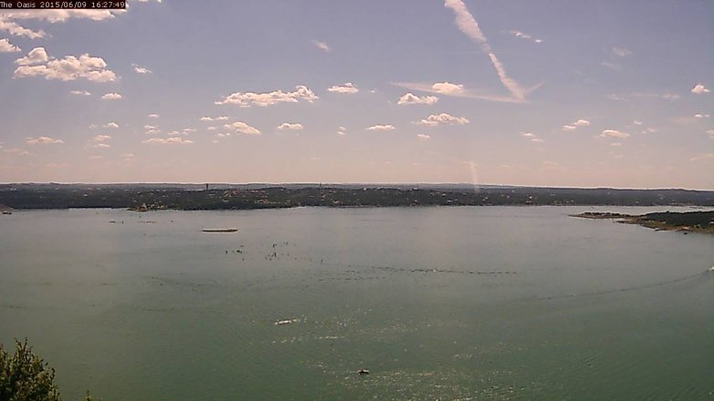 Lake Travis webcam, June 9, 2015 3:35 PM CT