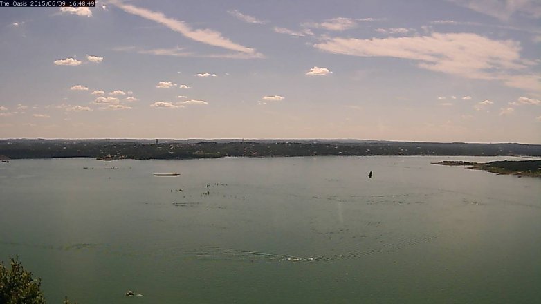 Lake Travis webcam, June 9, 2015 3:55 PM CT