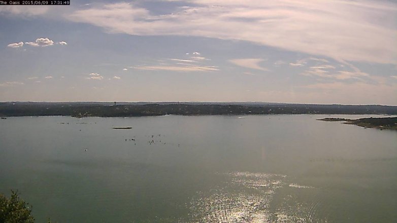 Lake Travis webcam, June 9, 2015 4:40 PM CT