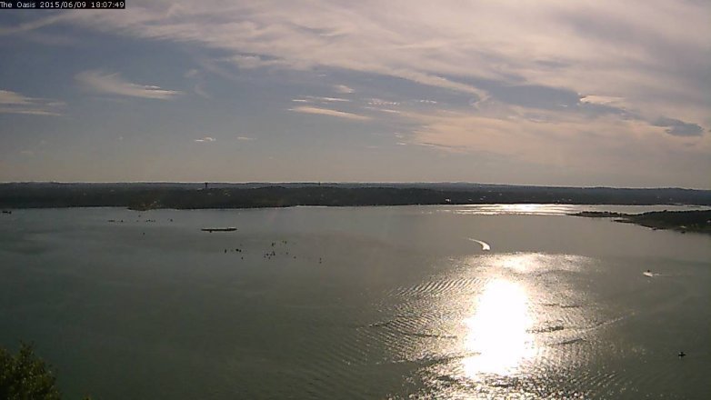Lake Travis webcam, June 9, 2015 5:15 PM CT
