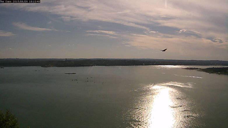 Lake Travis webcam, June 9, 2015 5:20 PM CT