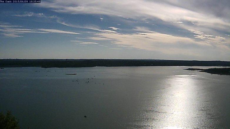 Lake Travis webcam, June 9, 2015 5:40 PM CT