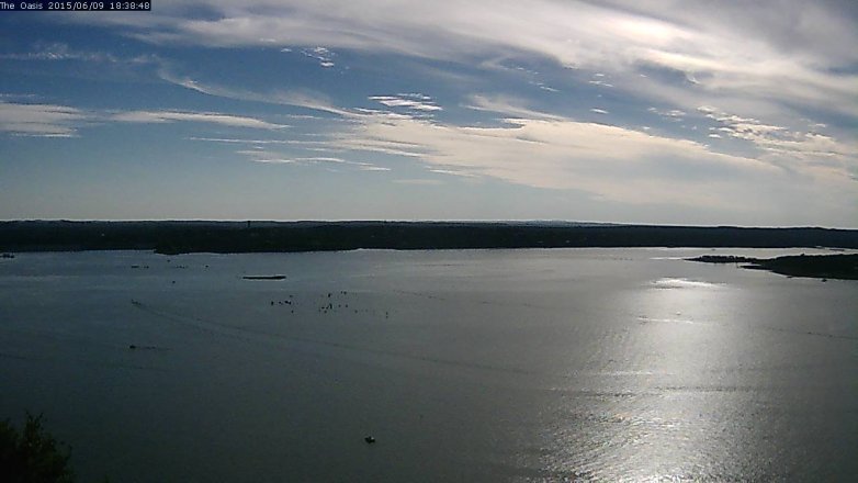 Lake Travis webcam, June 9, 2015 5:45 PM CT