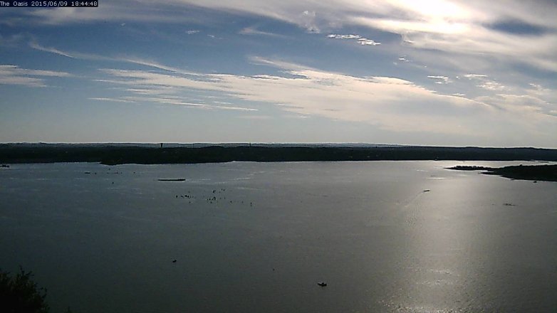 Lake Travis webcam, June 9, 2015 5:50 PM CT