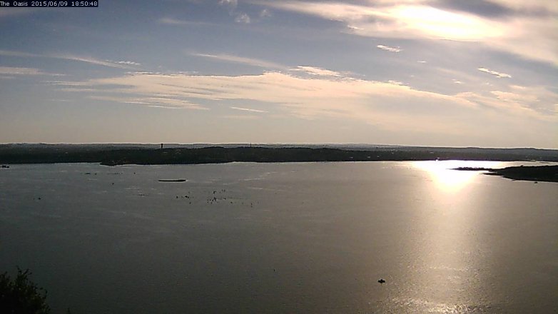 Lake Travis webcam, June 9, 2015 5:55 PM CT