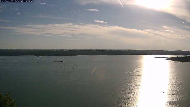 Lake Travis webcam, June 9, 2015 6:05 PM CT