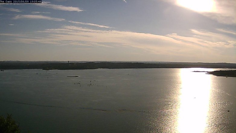 Lake Travis webcam, June 9, 2015 6:10 PM CT