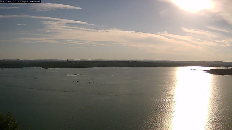 Lake Travis webcam, June 9, 2015 6:15 PM CT