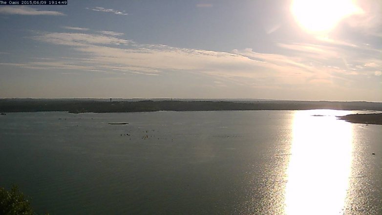 Lake Travis webcam, June 9, 2015 6:20 PM CT