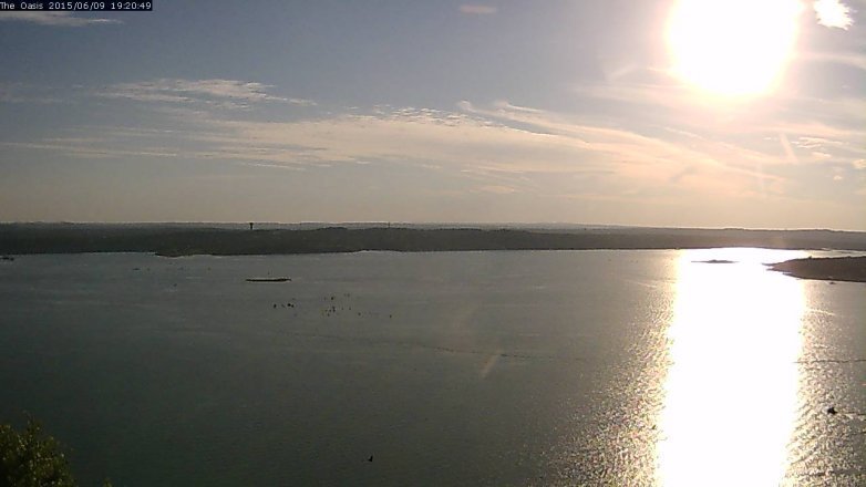 Lake Travis webcam, June 9, 2015 6:25 PM CT