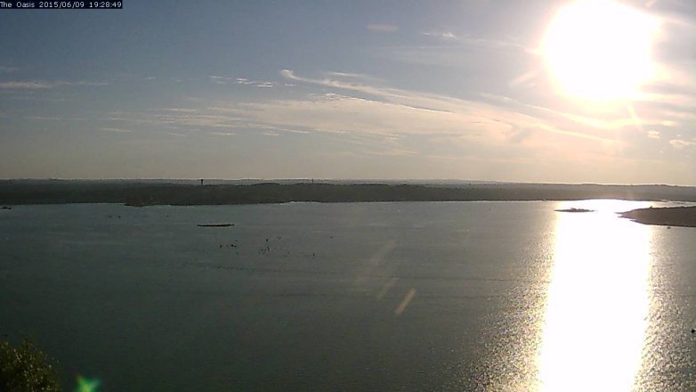 Lake Travis webcam, June 9, 2015 6:35 PM CT